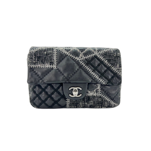 CHANEL patchwork Shoulder Bag black WS33992