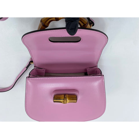 GUCCI Bamboo Handbag pink WS33994