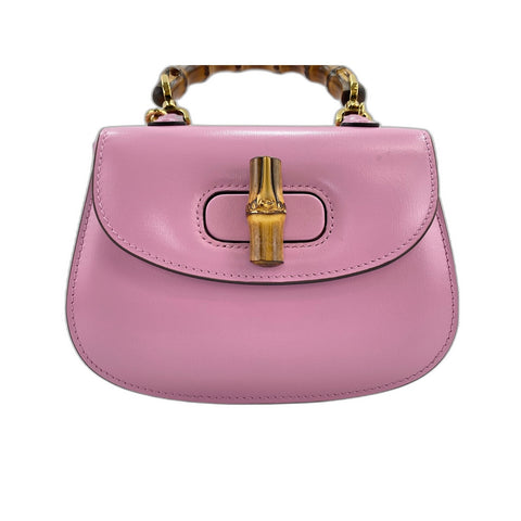 GUCCI Bamboo Handbag pink WS33994