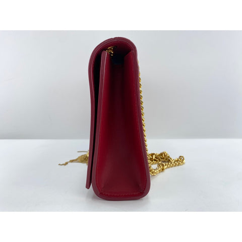 SAINT LAURENT PARIS Kate Shoulder Bag Red WS33998