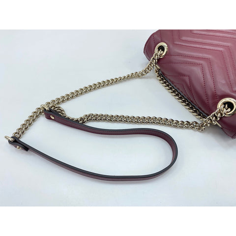GUCCI GG Marmont Shoulder Bag wine-red WS34003