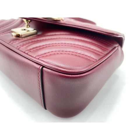 GUCCI GG Marmont Shoulder Bag wine-red WS34003