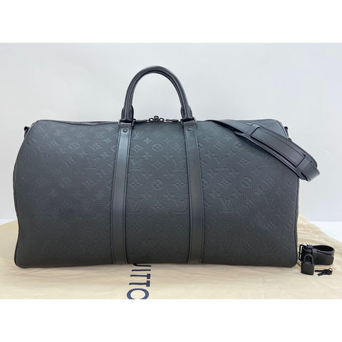 LOUIS VUITTON Kiepol Bandriere 50 Boston bag black WS34006