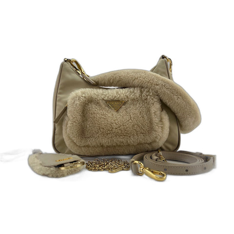 PRADA Shoulder Bag beige WS34015