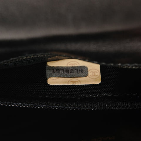 CHANEL 流苏 1989-1991 单肩包 小羊皮 黑色 WS3402