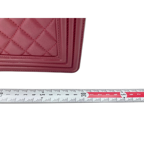 CHANEL Boy Chanel Large Shoulder Bag Red WS34022
