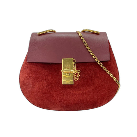Chloe Drew Shoulder Bag Red WS34031
