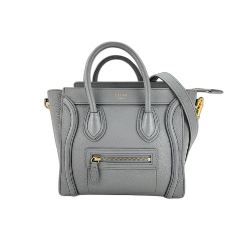 CELINE Luggage Nano Shopper Handbag gray WS34038