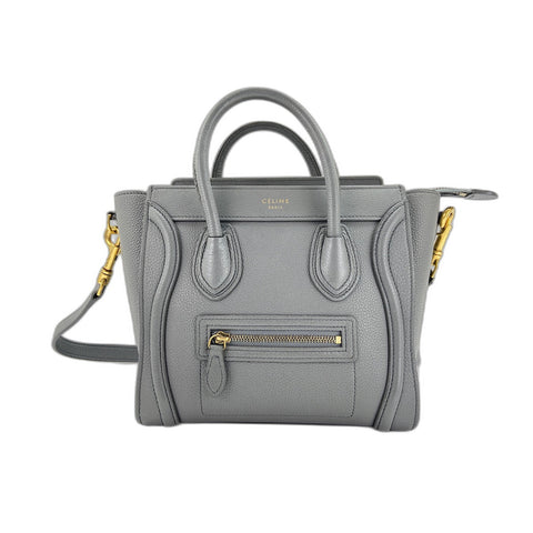 CELINE Luggage Nano Shopper Handbag gray WS34038