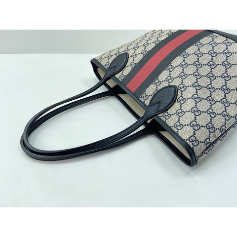 GUCCI Ophidias Mall Tote Bag Navy WS34050