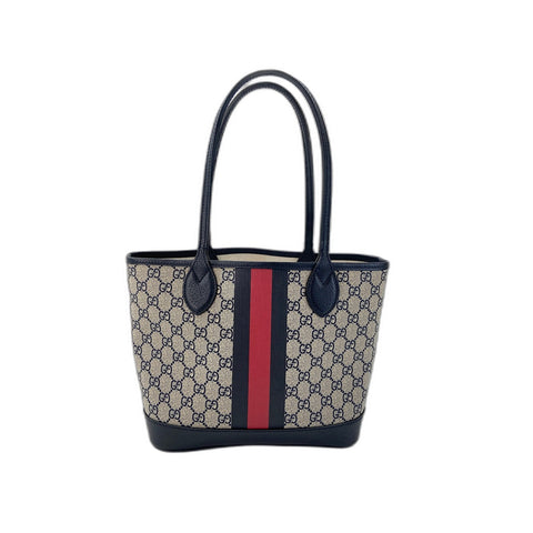 GUCCI Ophidias Mall Tote Bag Navy WS34050