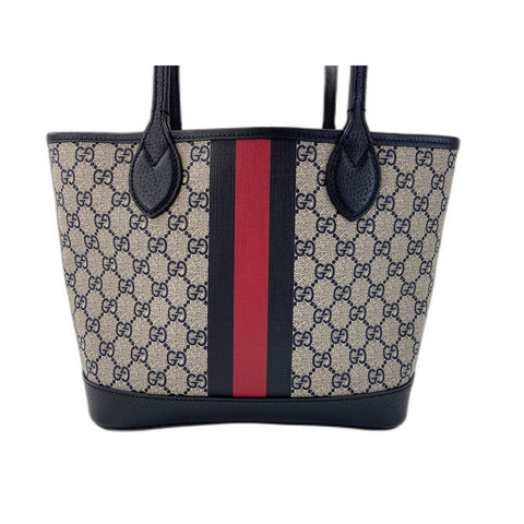 GUCCI Ophidias Mall Tote Bag Navy WS34050