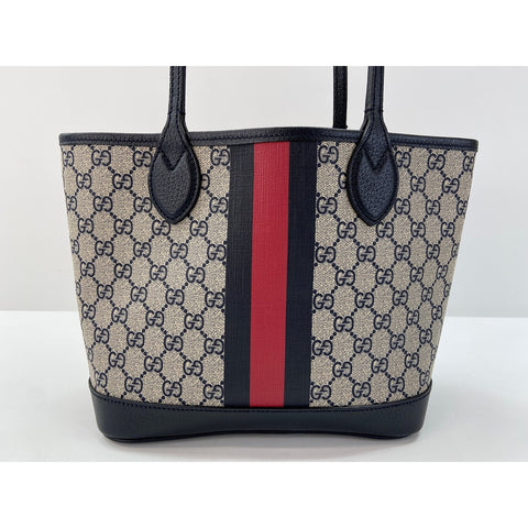 GUCCI Ophidias Mall Tote Bag Navy WS34050