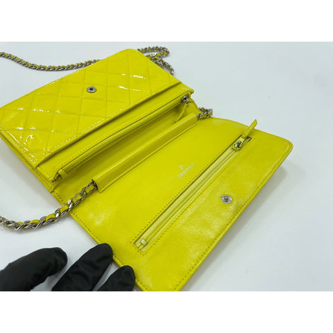 CHANEL Mini Matelasse Shoulder Bag yellow WS34059