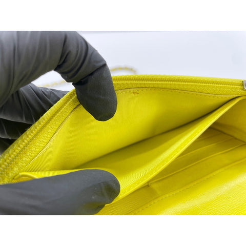CHANEL Mini Matelasse Shoulder Bag yellow WS34059