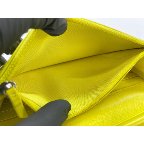 CHANEL Mini Matelasse Shoulder Bag yellow WS34059