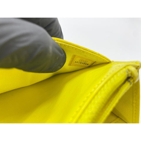 CHANEL Mini Matelasse Shoulder Bag yellow WS34059