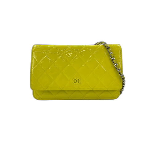 CHANEL Mini Matelasse Shoulder Bag yellow WS34059
