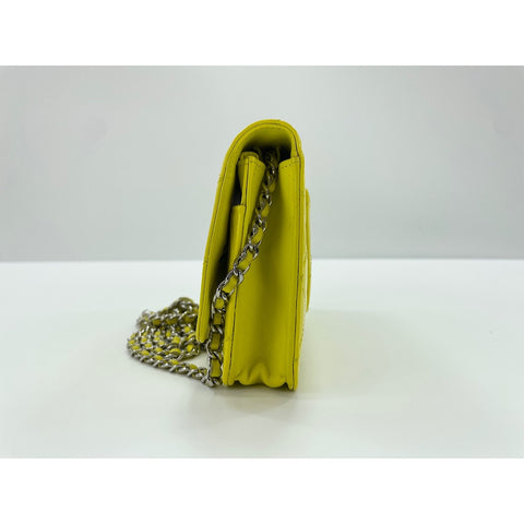 CHANEL Mini Matelasse Shoulder Bag yellow WS34059