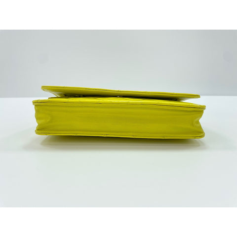 CHANEL Mini Matelasse Shoulder Bag yellow WS34059