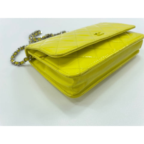 CHANEL Mini Matelasse Shoulder Bag yellow WS34059