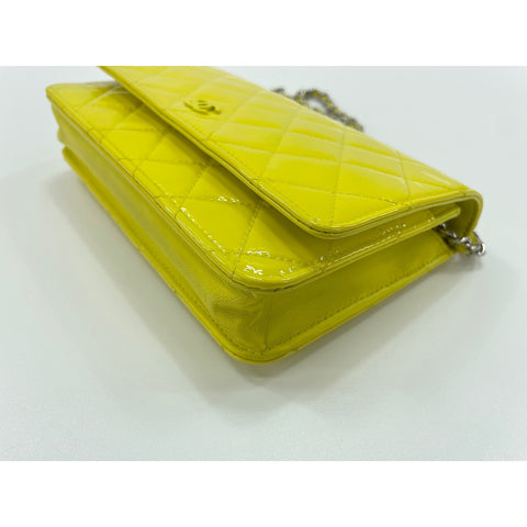 CHANEL Mini Matelasse Shoulder Bag yellow WS34059