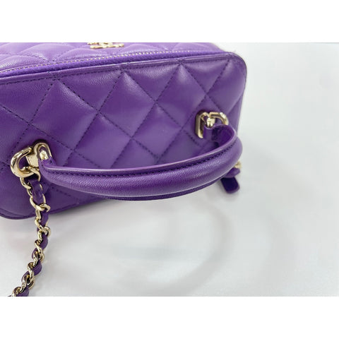 CHANEL Matrasse Shoulder Bag purple WS34060