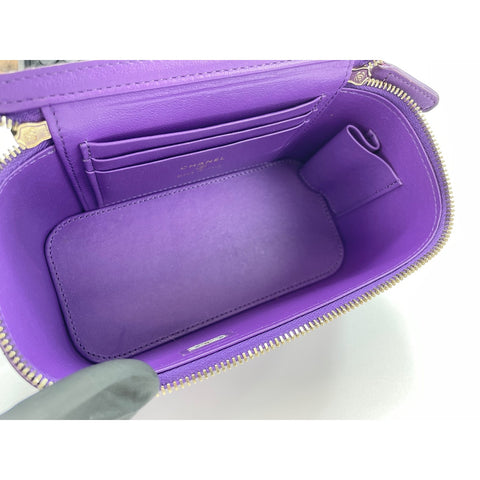 CHANEL Matrasse Shoulder Bag purple WS34060
