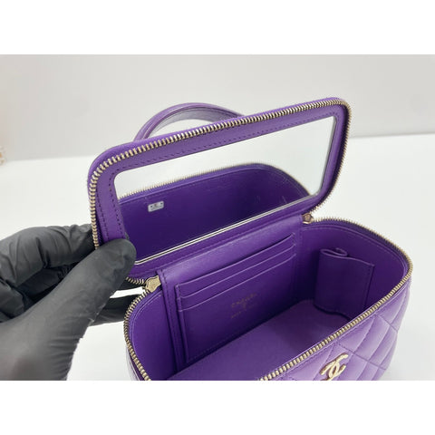 CHANEL Matrasse Shoulder Bag purple WS34060