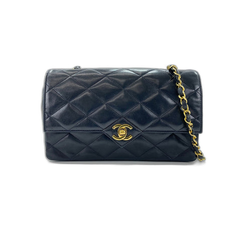 CHANEL Matrasse Shoulder Bag Navy WS34061