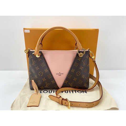 LOUIS VUITTON V tote BB Shoulder Bag Brown WS34062