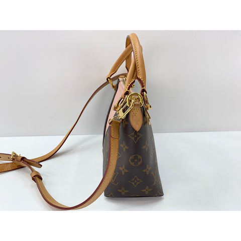 LOUIS VUITTON V tote BB Shoulder Bag Brown WS34062