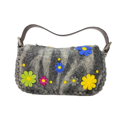 FENDI Mamma bucket Handbag gray WS34076