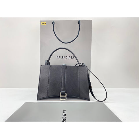 BALENCIAGA Hour glass Shoulder Bag black WS34082