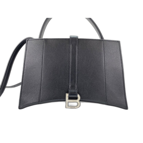 BALENCIAGA Hour glass Shoulder Bag black WS34082