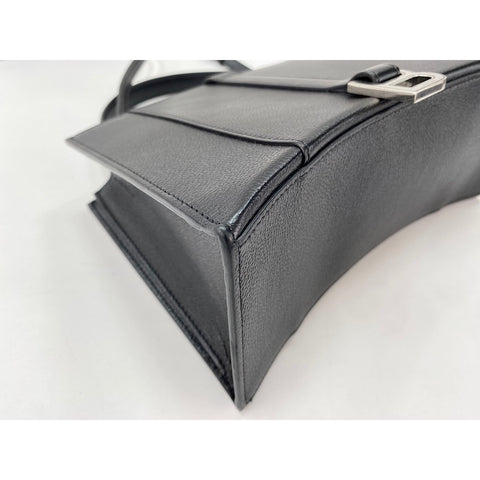 BALENCIAGA Hour glass Shoulder Bag black WS34082