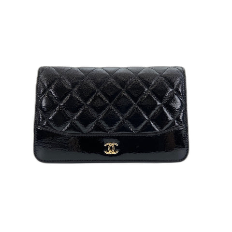 CHANEL Brilliant Matelasse Shoulder Bag black WS34097
