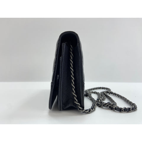 CHANEL Brilliant Matelasse Shoulder Bag black WS34097