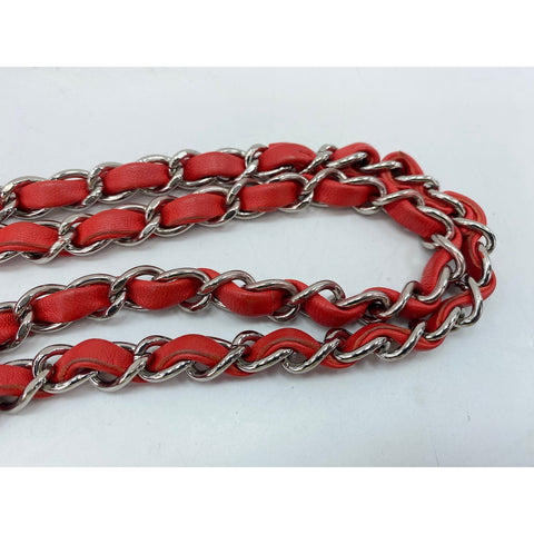 CHANEL Matelasse Shoulder Bag Red WS34101