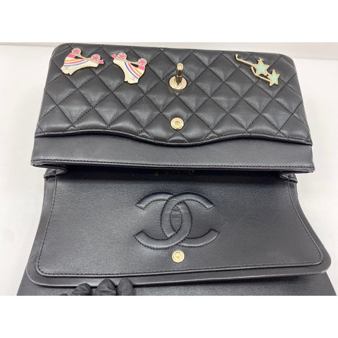 CHANEL Matelasse Shoulder Bag black WS34110
