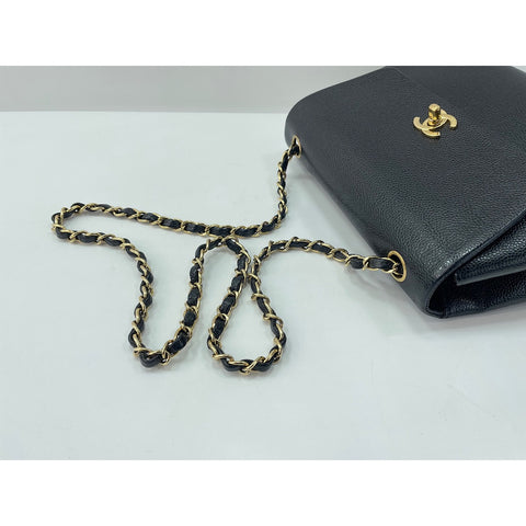 CHANEL Trapeze Shoulder Bag black WS34114