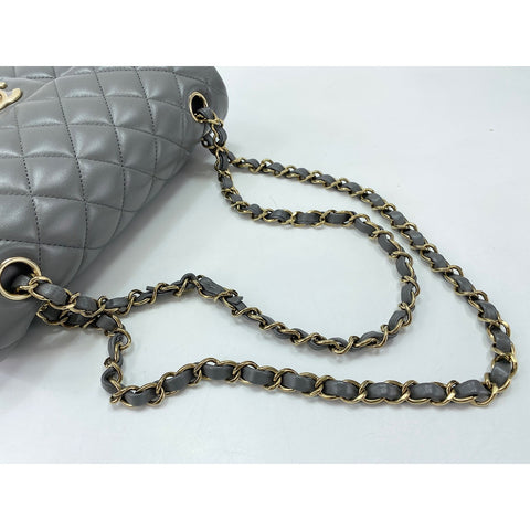 CHANEL Matelasse Shoulder Bag gray WS34119