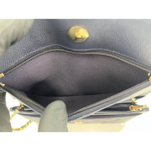 CHANEL Matelasse Shoulder Bag Navy WS34126