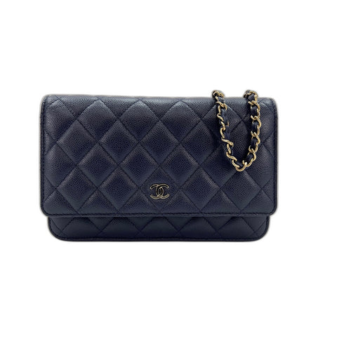 CHANEL Matelasse Shoulder Bag Navy WS34126