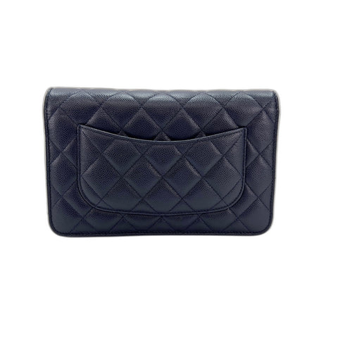 CHANEL Matelasse Shoulder Bag Navy WS34126