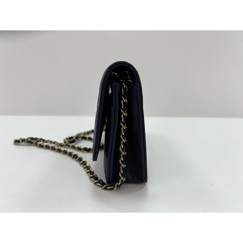 CHANEL Matelasse Shoulder Bag Navy WS34126