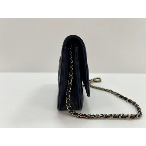 CHANEL Matelasse Shoulder Bag Navy WS34126
