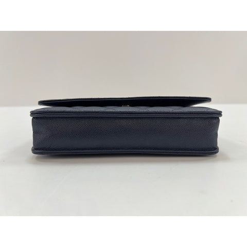 CHANEL Matelasse Shoulder Bag Navy WS34126