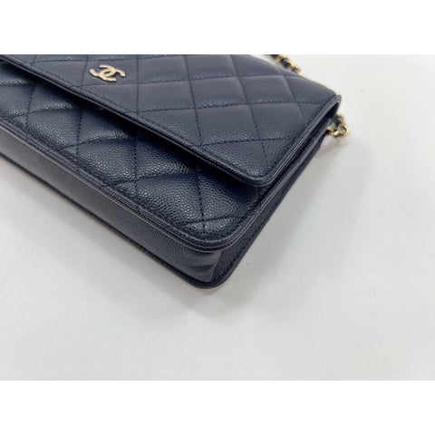 CHANEL Matelasse Shoulder Bag Navy WS34126