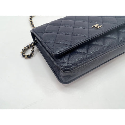 CHANEL Matelasse Shoulder Bag Navy WS34126